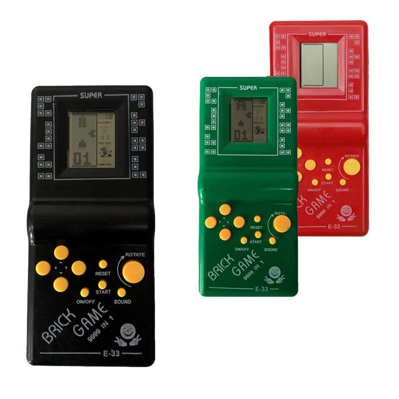 Tetris de mano del jugador del juego 2.7 '' LCD juego electrónico de bolsillo juguetes consola de juegos clásicos de la niñez para regalo