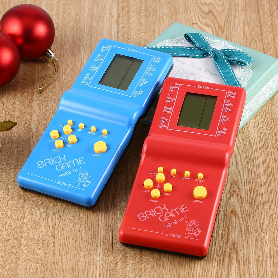 Clásico Tetris LCD portátil de mano Juego electrónico Juguetes Diversión Juego de ladrillos Adivinanza Consola de juegos portátil Color aleatorio