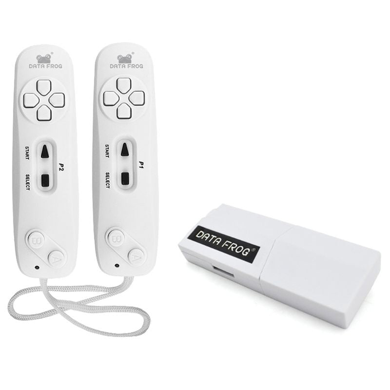 Data Frog Videojuegos Consola inalámbrica USB Portátil Juego retro incorporado 620 Classic Juego de 8 bits Mini consola Mover Duble Gamepad