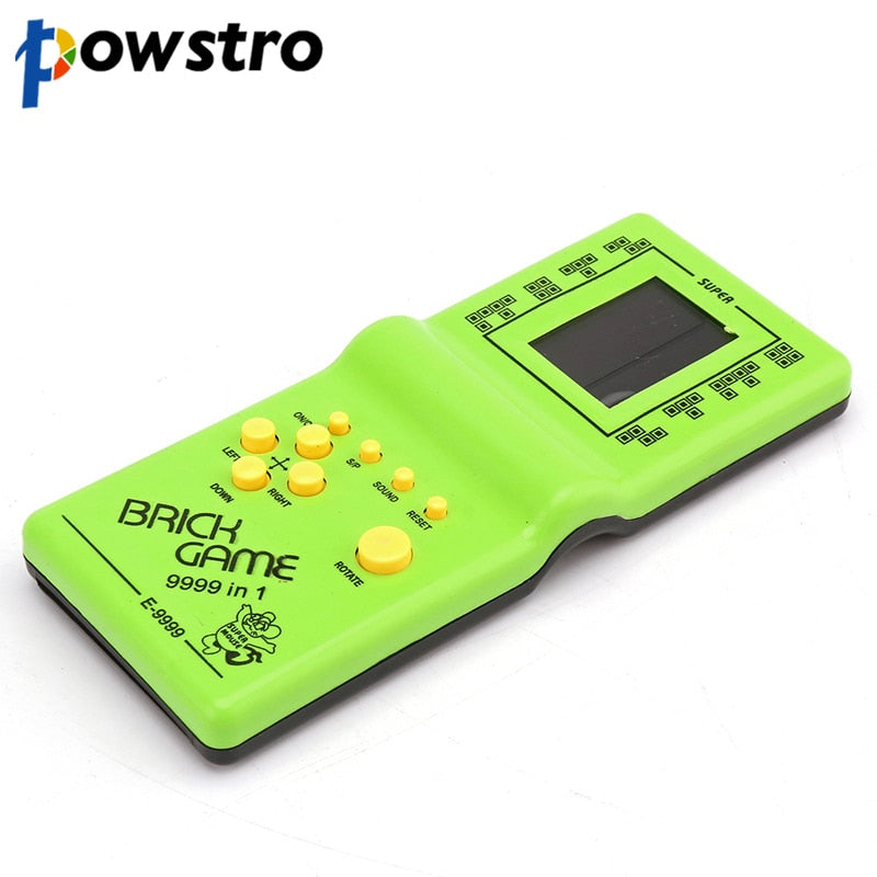 Powstro Tetris Mano electrónica LCD juguetes de la diversión del juego de ladrillos Puzzle Puzzle de mano consola de juegos