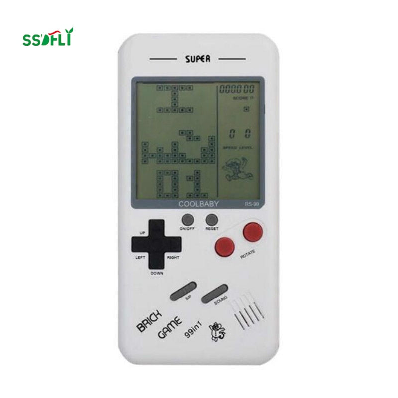 Consola de juegos portátil pequeña para niños Rompecabezas clásico de nostalgia para estudiantes Variedad incorporada de juegos Juego clásico de Tetris