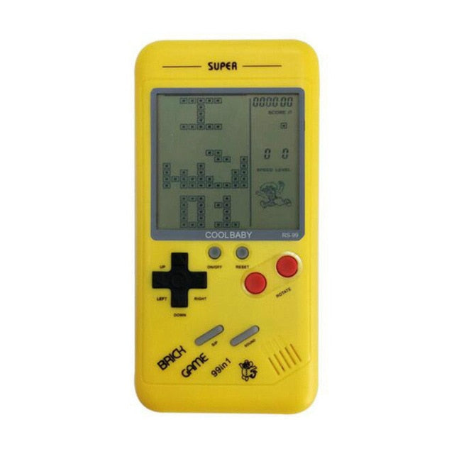 Consola de juegos portátil pequeña para niños Rompecabezas clásico de nostalgia para estudiantes Variedad incorporada de juegos Juego clásico de Tetris