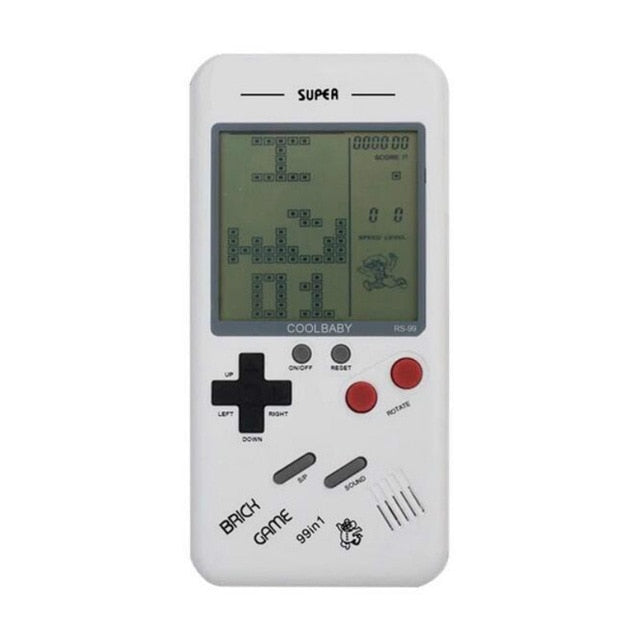 Consola de juegos portátil pequeña para niños Rompecabezas clásico de nostalgia para estudiantes Variedad incorporada de juegos Juego clásico de Tetris