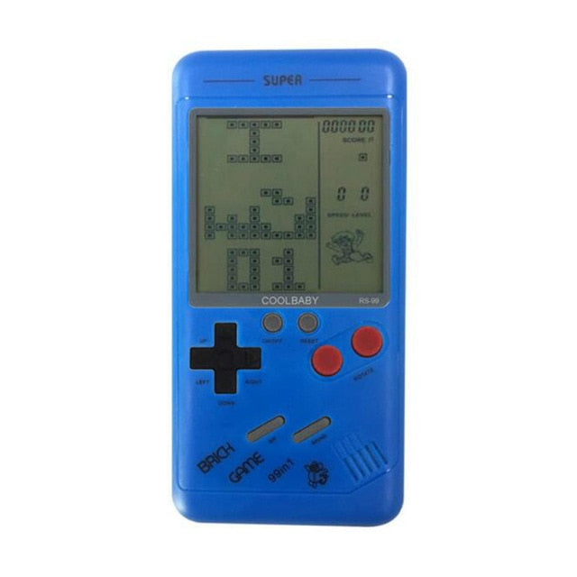 Consola de juegos portátil pequeña para niños Rompecabezas clásico de nostalgia para estudiantes Variedad incorporada de juegos Juego clásico de Tetris