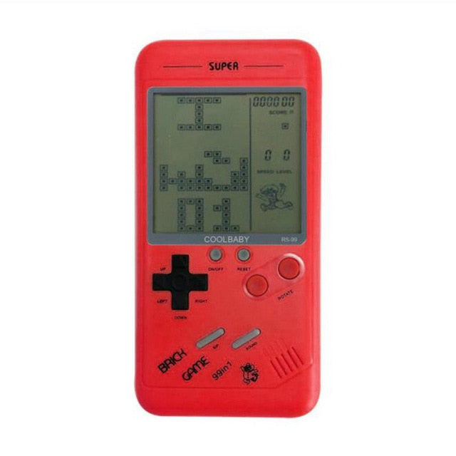 Consola de juegos portátil pequeña para niños Rompecabezas clásico de nostalgia para estudiantes Variedad incorporada de juegos Juego clásico de Tetris