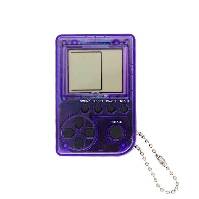 Mini Classic Game Machine Mini consola de juegos retro nostálgica de mano para niños con llavero Tetris Videojuego