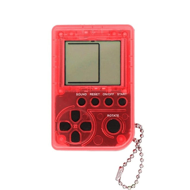 Mini Classic Game Machine Mini consola de juegos retro nostálgica de mano para niños con llavero Tetris Videojuego